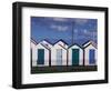 Beach Huts on Devon Town's Waterfront-Kim Sayer-Framed Photographic Print