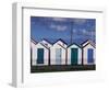 Beach Huts on Devon Town's Waterfront-Kim Sayer-Framed Photographic Print