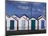 Beach Huts on Devon Town's Waterfront-Kim Sayer-Mounted Photographic Print