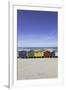 Beach huts on Muizenburg Beach, Cape Town, Western Cape, South Africa, Africa-Ian Trower-Framed Photographic Print