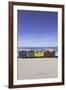 Beach huts on Muizenburg Beach, Cape Town, Western Cape, South Africa, Africa-Ian Trower-Framed Photographic Print