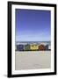 Beach huts on Muizenburg Beach, Cape Town, Western Cape, South Africa, Africa-Ian Trower-Framed Photographic Print