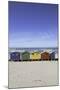 Beach huts on Muizenburg Beach, Cape Town, Western Cape, South Africa, Africa-Ian Trower-Mounted Photographic Print