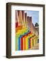 Beach Huts on North Bay beach, Scarborough, Yorkshire, England, United Kingdom, Europe-Jane Sweeney-Framed Photographic Print