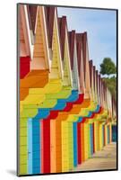 Beach Huts on North Bay beach, Scarborough, Yorkshire, England, United Kingdom, Europe-Jane Sweeney-Mounted Photographic Print