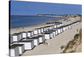 Beach Huts on North Sea Coast, Lokken, Jutland, Denmark, Scandinavia, Europe-Stuart Black-Stretched Canvas