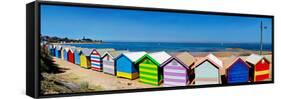 Beach Huts on the Beach, Brighton the Beach, Melbourne, Victoria, Australia-null-Framed Stretched Canvas
