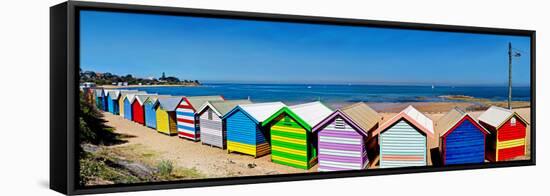 Beach Huts on the Beach, Brighton the Beach, Melbourne, Victoria, Australia-null-Framed Stretched Canvas