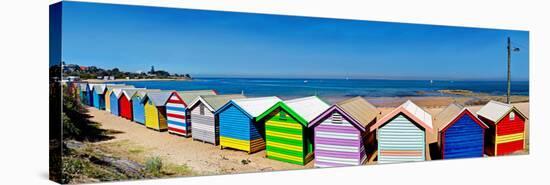 Beach Huts on the Beach, Brighton the Beach, Melbourne, Victoria, Australia-null-Stretched Canvas