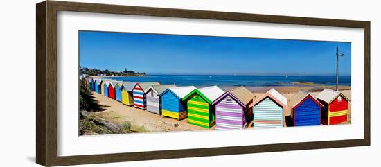 Beach Huts on the Beach, Brighton the Beach, Melbourne, Victoria, Australia-null-Framed Photographic Print