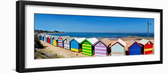 Beach Huts on the Beach, Brighton the Beach, Melbourne, Victoria, Australia-null-Framed Photographic Print