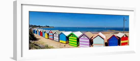 Beach Huts on the Beach, Brighton the Beach, Melbourne, Victoria, Australia-null-Framed Photographic Print