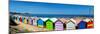 Beach Huts on the Beach, Brighton the Beach, Melbourne, Victoria, Australia-null-Mounted Photographic Print