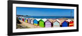 Beach Huts on the Beach, Brighton the Beach, Melbourne, Victoria, Australia-null-Framed Photographic Print