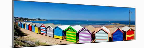 Beach Huts on the Beach, Brighton the Beach, Melbourne, Victoria, Australia-null-Mounted Photographic Print