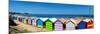 Beach Huts on the Beach, Brighton the Beach, Melbourne, Victoria, Australia-null-Mounted Premium Photographic Print