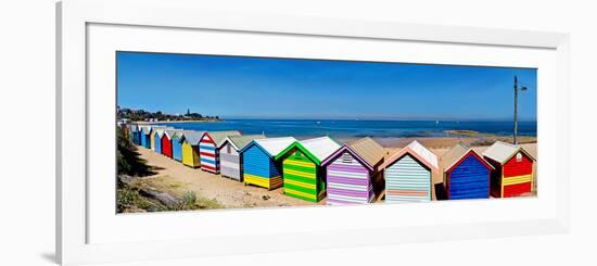 Beach Huts on the Beach, Brighton the Beach, Melbourne, Victoria, Australia-null-Framed Photographic Print