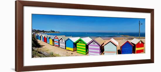 Beach Huts on the Beach, Brighton the Beach, Melbourne, Victoria, Australia-null-Framed Photographic Print