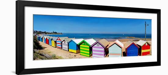 Beach Huts on the Beach, Brighton the Beach, Melbourne, Victoria, Australia-null-Framed Photographic Print