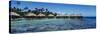 Beach Huts on Water, Bora Bora, French Polynesia-null-Stretched Canvas