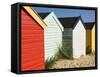 Beach Huts, Southwold, Suffolk, England, United Kingdom, Europe-Amanda Hall-Framed Stretched Canvas