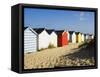 Beach Huts, Southwold, Suffolk, England, United Kingdom-Amanda Hall-Framed Stretched Canvas