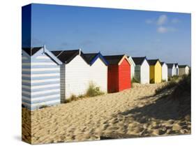 Beach Huts, Southwold, Suffolk, England, United Kingdom-Amanda Hall-Stretched Canvas