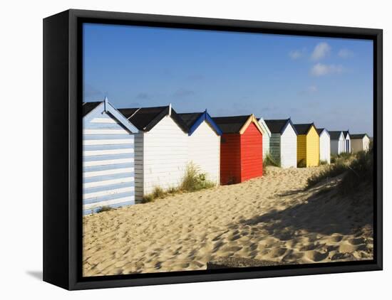 Beach Huts, Southwold, Suffolk, England, United Kingdom-Amanda Hall-Framed Stretched Canvas