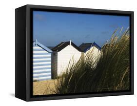 Beach Huts, Southwold, Suffolk, England, United Kingdom-Amanda Hall-Framed Stretched Canvas