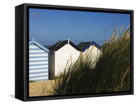 Beach Huts, Southwold, Suffolk, England, United Kingdom-Amanda Hall-Framed Stretched Canvas