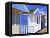 Beach Huts, Southwold, Suffolk, England-Amanda Hall-Framed Stretched Canvas