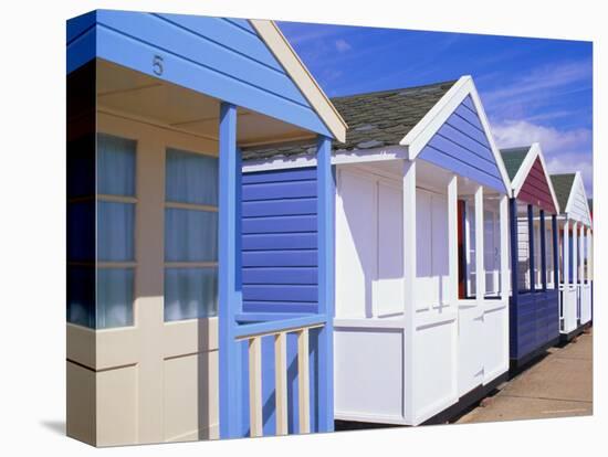 Beach Huts, Southwold, Suffolk, England-Amanda Hall-Stretched Canvas