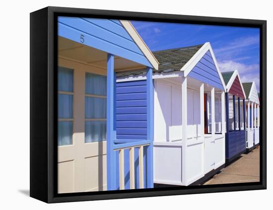Beach Huts, Southwold, Suffolk, England-Amanda Hall-Framed Stretched Canvas