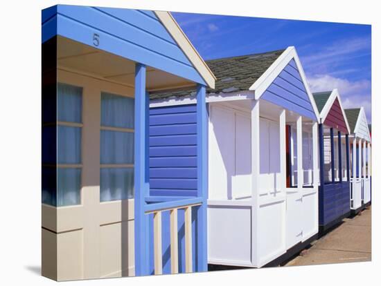 Beach Huts, Southwold, Suffolk, England-Amanda Hall-Stretched Canvas