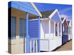 Beach Huts, Southwold, Suffolk, England-Amanda Hall-Stretched Canvas