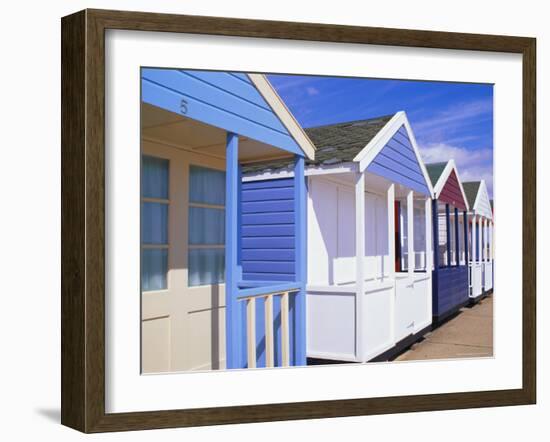 Beach Huts, Southwold, Suffolk, England-Amanda Hall-Framed Photographic Print