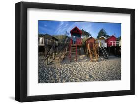 Beach Huts, Wells-Next-The Sea, Norfolk, England.-Joe Cornish-Framed Photo