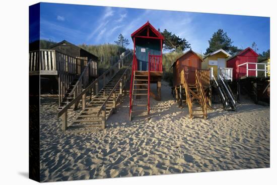 Beach Huts, Wells-Next-The Sea, Norfolk, England.-Joe Cornish-Stretched Canvas