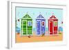 Beach Huts-Peter Adderley-Framed Art Print