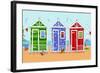 Beach Huts-Peter Adderley-Framed Art Print