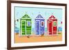 Beach Huts-Peter Adderley-Framed Art Print