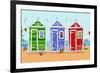 Beach Huts-Peter Adderley-Framed Art Print