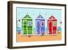 Beach Huts-Peter Adderley-Framed Art Print