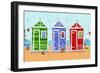 Beach Huts-Peter Adderley-Framed Art Print