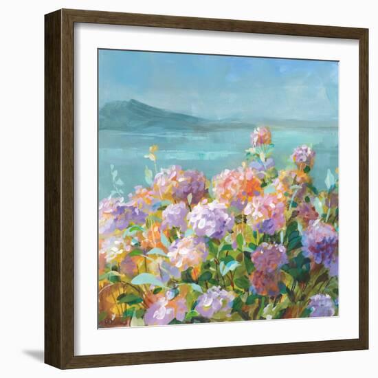 Beach Hydrangeas-Danhui Nai-Framed Art Print