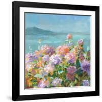 Beach Hydrangeas-Danhui Nai-Framed Art Print