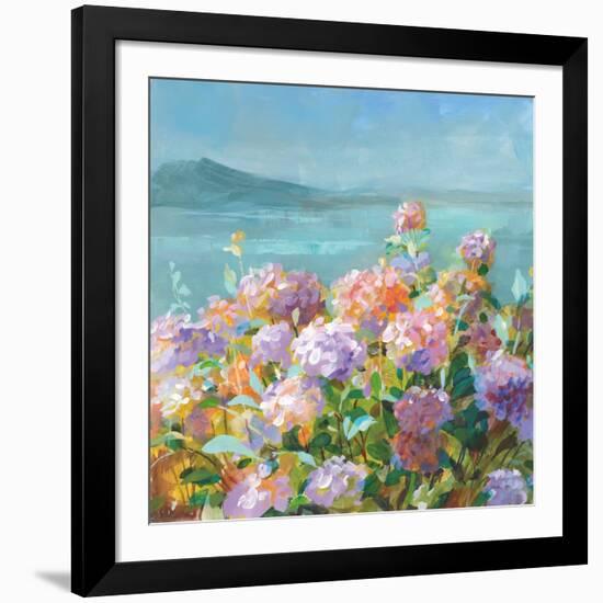 Beach Hydrangeas-Danhui Nai-Framed Art Print