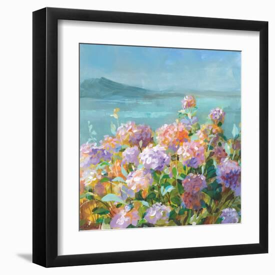 Beach Hydrangeas-Danhui Nai-Framed Art Print