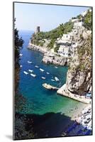 Beach in a Cove, Praiano, Amalfi Coast, Italy-George Oze-Mounted Photographic Print