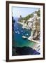 Beach in a Cove, Praiano, Amalfi Coast, Italy-George Oze-Framed Premium Photographic Print